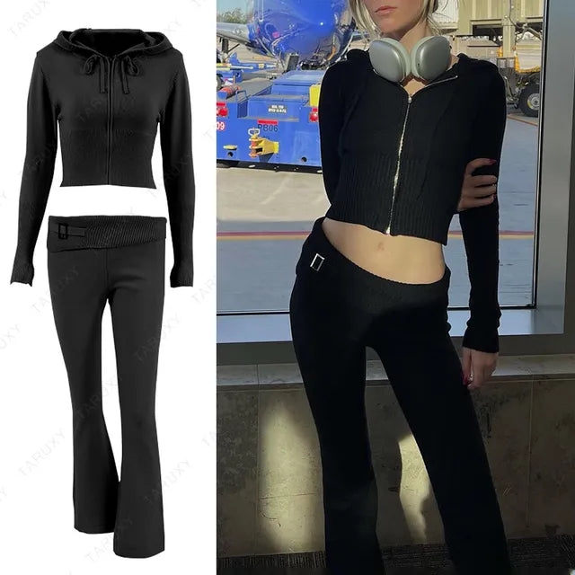 Spring Knitted Women's Two Piece Sets